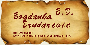 Bogdanka Drndarević vizit kartica